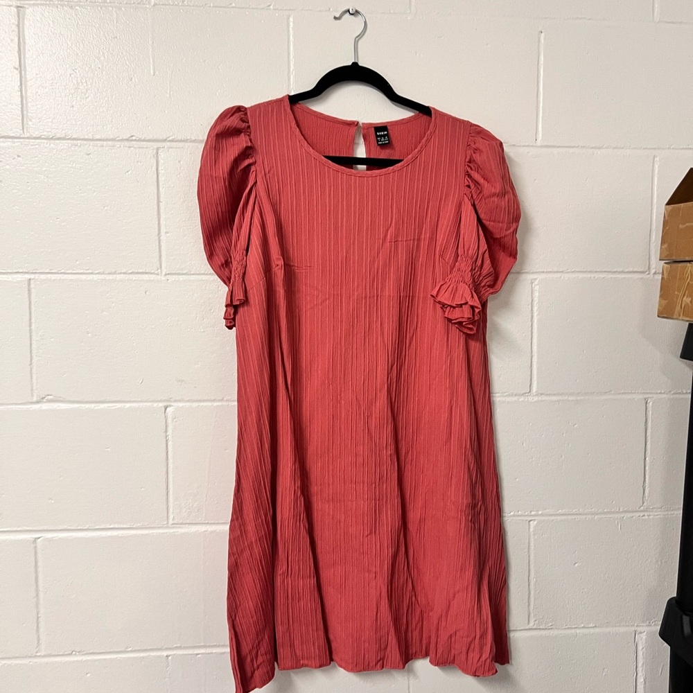 Elegant Pink Puff Sleeve Dress, donating 9/14